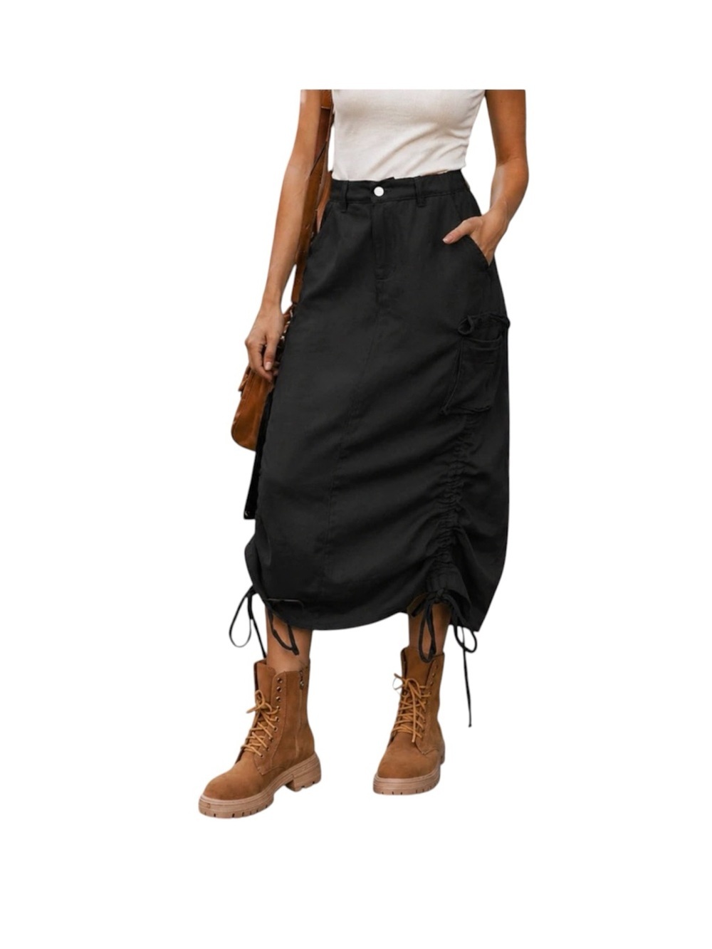 Women's Midi Utility Skirt Cotton Blend
Zipper